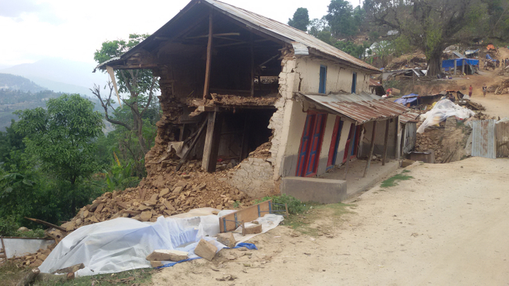 fallen house