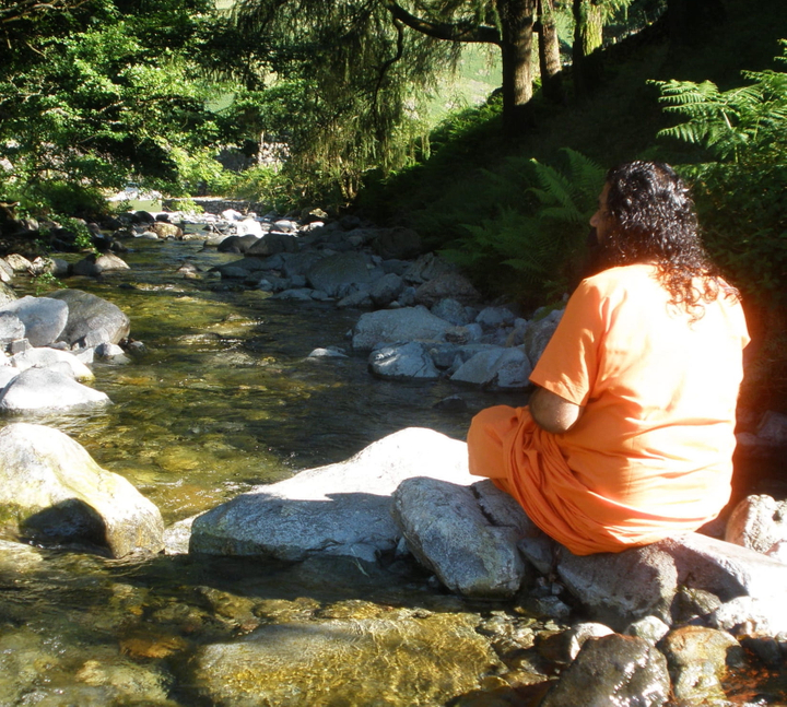 bapu sitting river